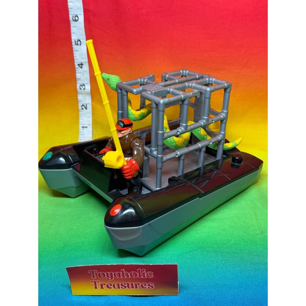 Fisher Price Imaginext Adventures Boat w/ Snake Cage and Figure